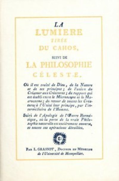 [9782865540303] Lumiere tiree du chaos - la philosophie celeste