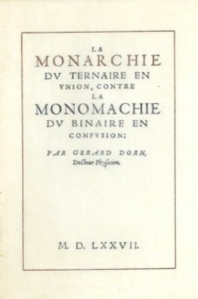 [9782865540327] La Monarchie du ternaire en union, contre la Monarchie du binaire en confusion