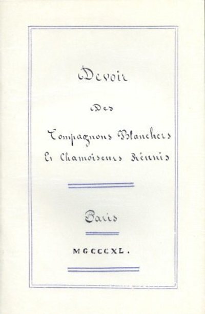 [9782865540358] Devoir des compagnons blanchers et chamoiseurs reunis