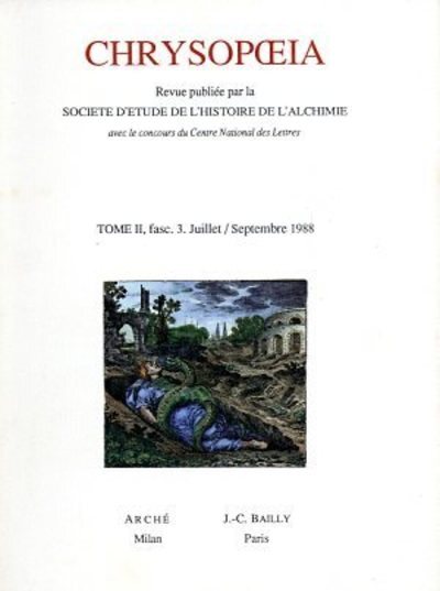 [9782865540877] Chrysopoeia - tome 2 fasc. 3. Juillet / Septembre 1988