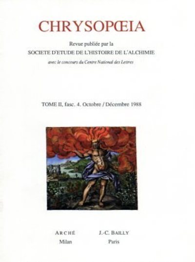 [9782865540884] Chrysopoeia (tome 2 fasicule 4 octobre/decembre 1988)