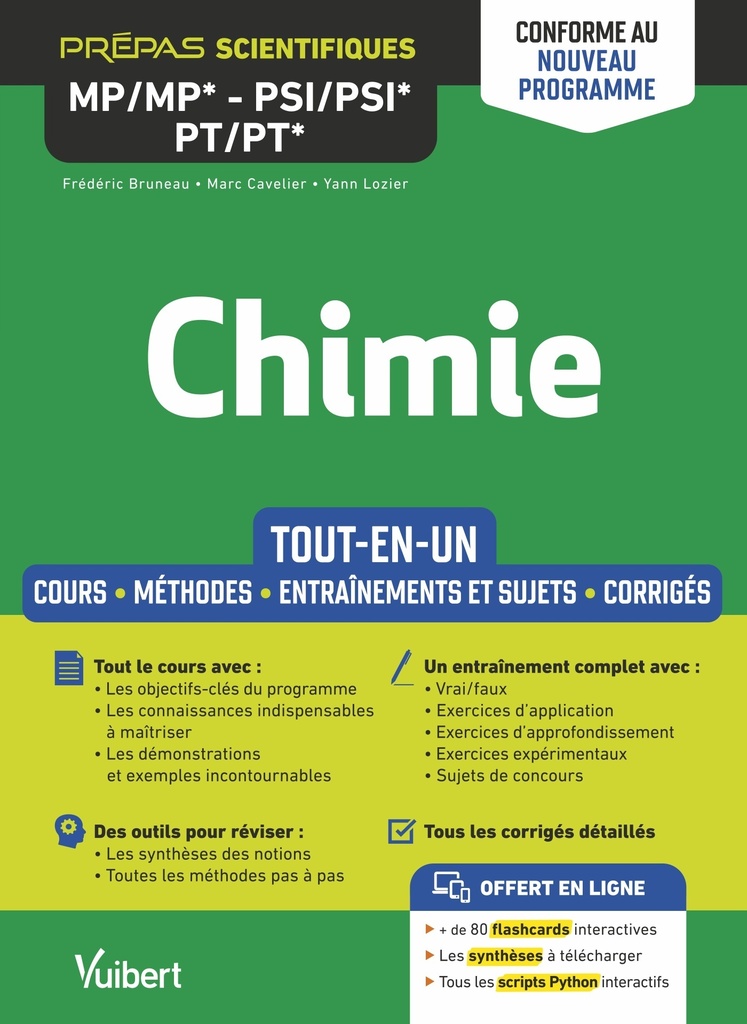 [9782311212976] Chimie MP/MP* PSI/PSI*  PT/PT* - Tout-en-un - Conforme à la nouvelle réforme