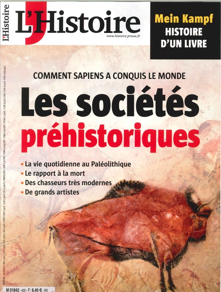 [3663322088391] L'HISTOIRE N° 420 -LES SOCIETES PREHISTORIQUES - févr 2016